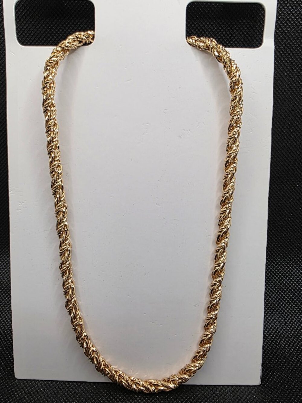 GAP Gold Tone Twisted Rope Chain Necklace 16.5” with 2” Extender | Vintage Style